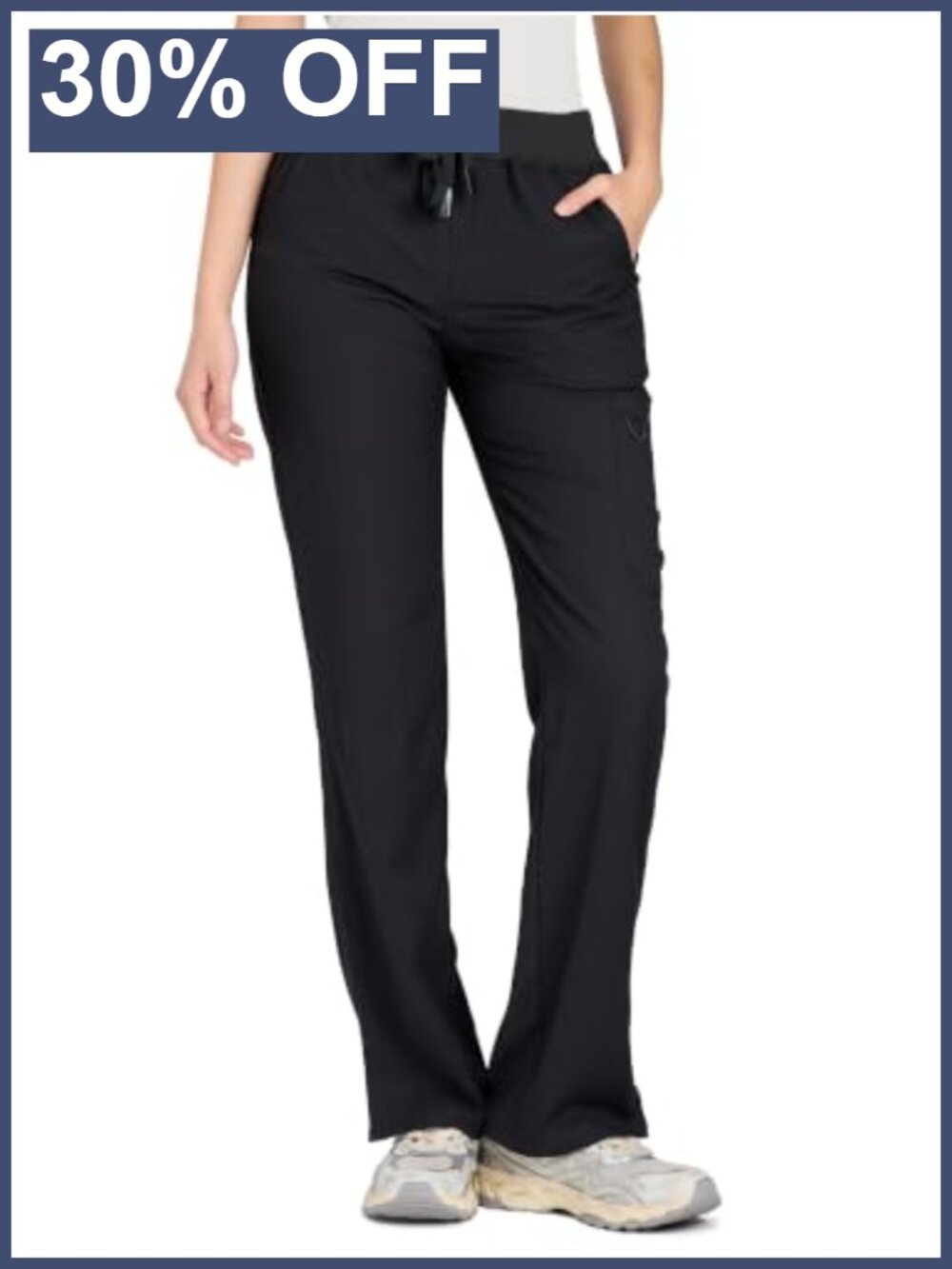 COZYFIT Women's Scrub Pants Straight Leg Cargo Medical Healthcare